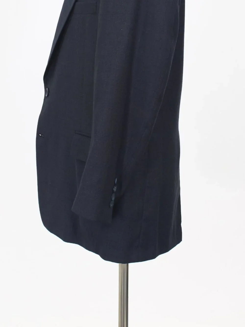 Bespoke 42R 36x30 Navy Full Suit 2-Button Check R957